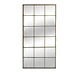 Modern Industrial Grid Black Full-Length Mirror with Brown Finish and White Background